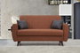 Atelier Del Sofa Alkon Sofá Cama de 2 Plazas Rojo Teja